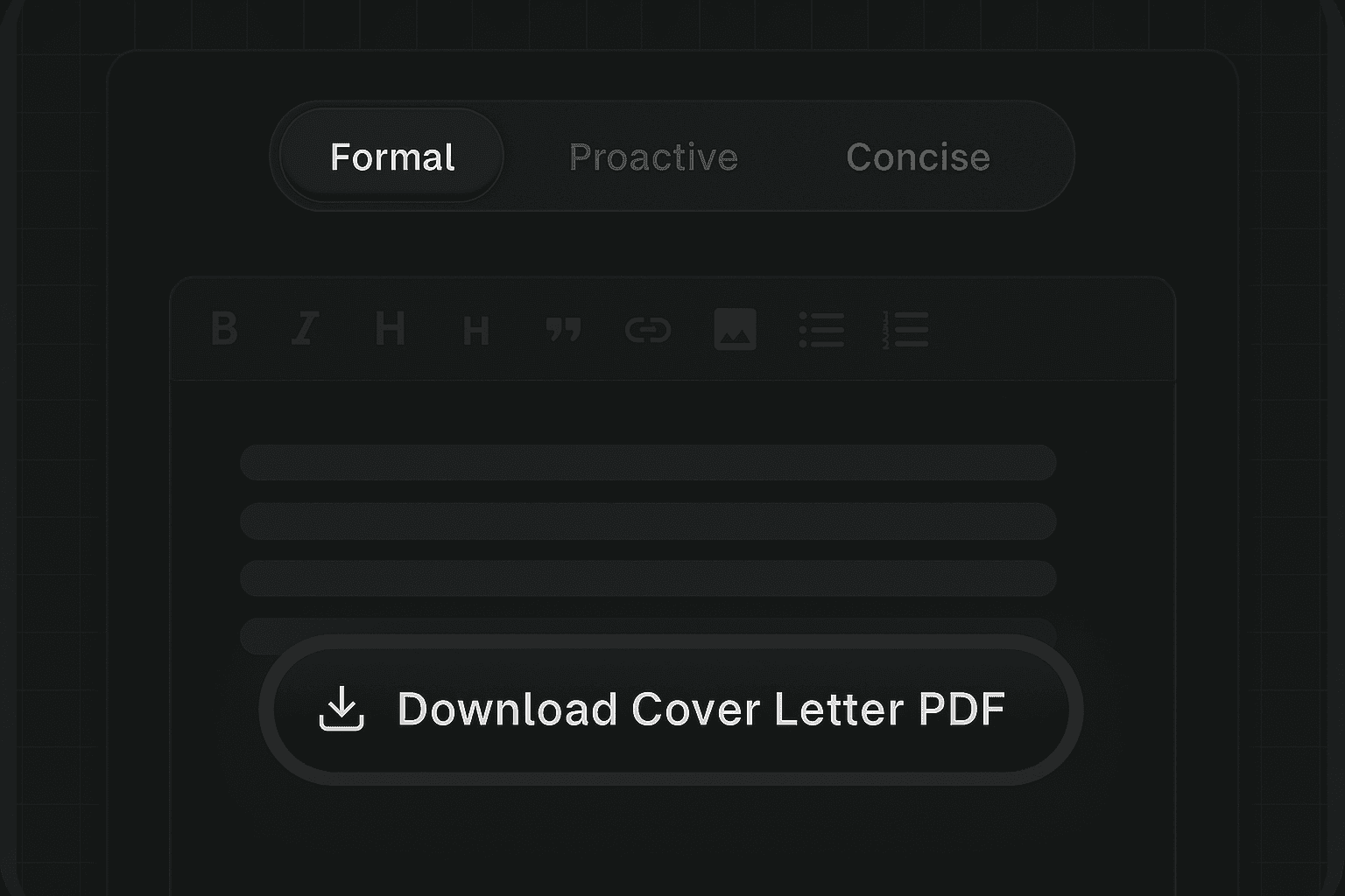 Cover letter preview